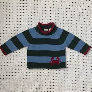 L.L. Bean crab sweater 12-18 months